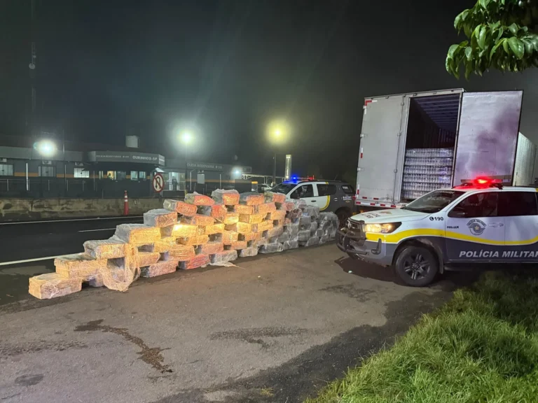 Polícia Rodoviária apreende 1,8 tonelada de maconha escondida em caminhão na região de Marília