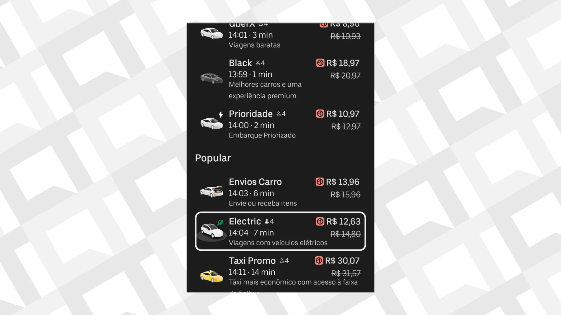 Uber expande modalidade com veículos elétricos para mais 11 cidades brasileiras